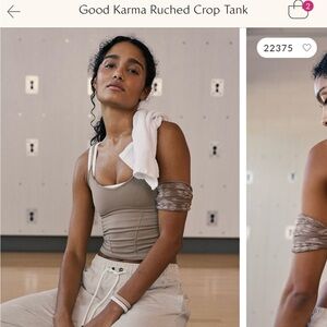 Good Karma Ruched crop tank